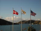 Danish, Virgin Islands and USA Flags.  photo taken in St. Thomas by sdewese